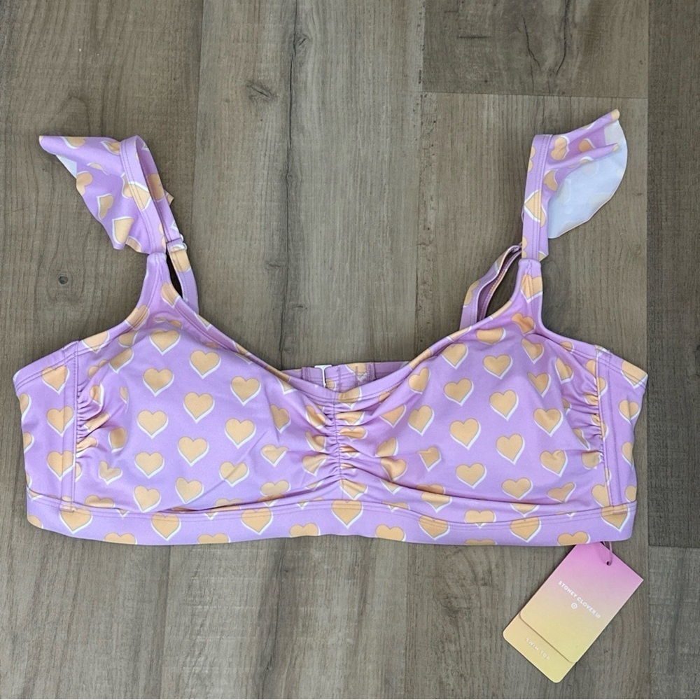 Stoney Clover Lane Heart Bikini Top women’s size 2X (20w-22w) nwt
